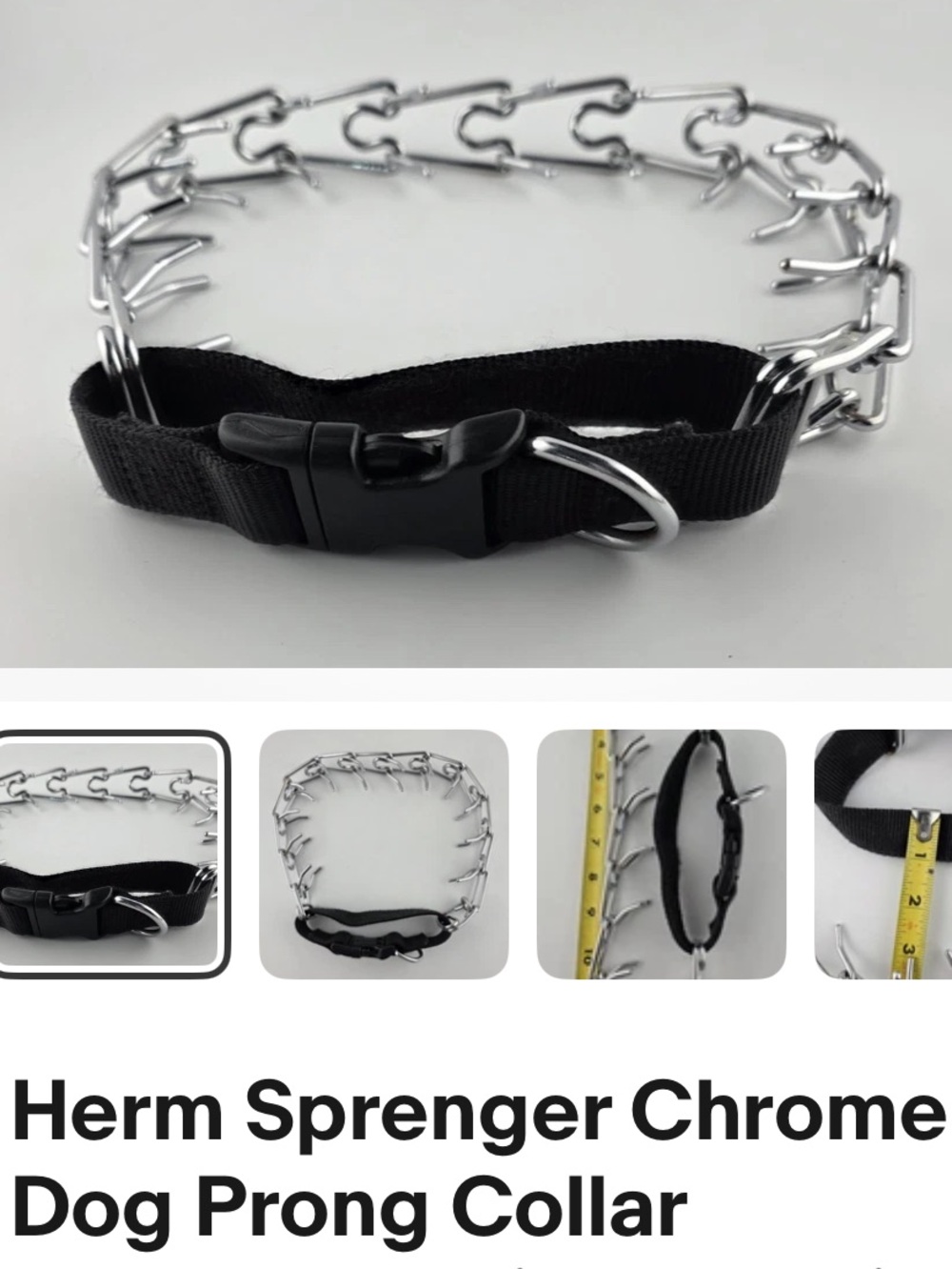 🐾Herm Springer Quick Release Prong Collar